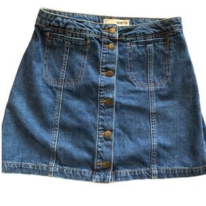 Topshop denim mini skirt